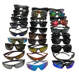 Lof Of 30 Mixed Brand Sunglasses Mens Womens OS Sport Fashion Bundle